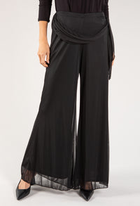 Wide Leg Waist Detail Trousers