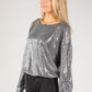 Long Sleeve Sequin Top