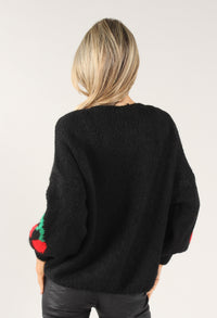 Cherry Tie Knit Jumper