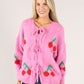 Cherry Tie Knit Jumper