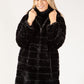 Longline Hooded Faux Fur Coat