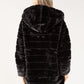 Longline Hooded Faux Fur Coat