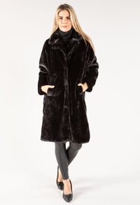 Longline Faux Fur Coat