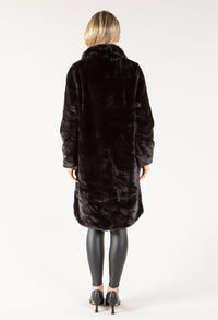 Longline Faux Fur Coat