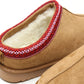 Crimson Embroidered Slip-On Boot