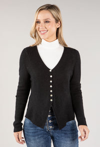 Button Down Ribbed Cardi