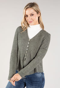 Button Down Ribbed Cardi