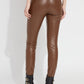 Textured High Waist Leather Legging