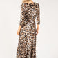 Leo Print Wrap Dress