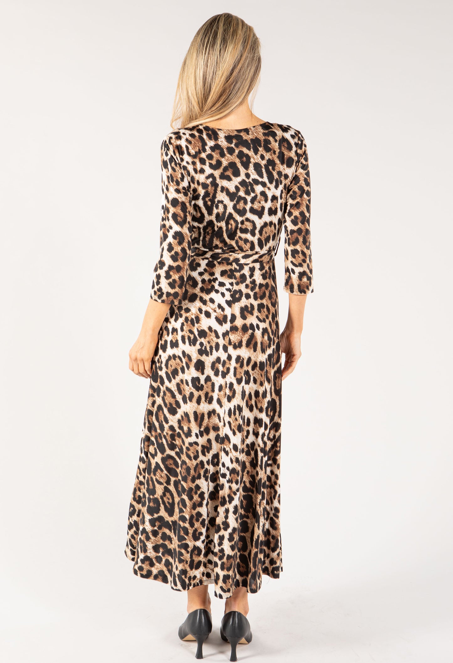 Leo Print Wrap Dress