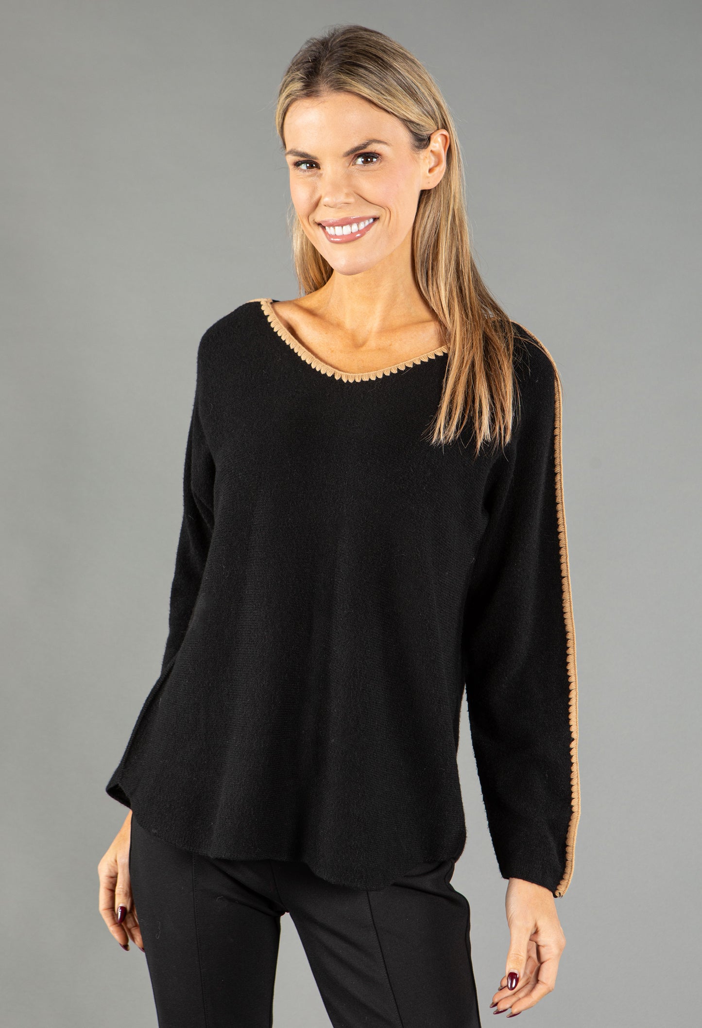 Blanket Stitch Pullover