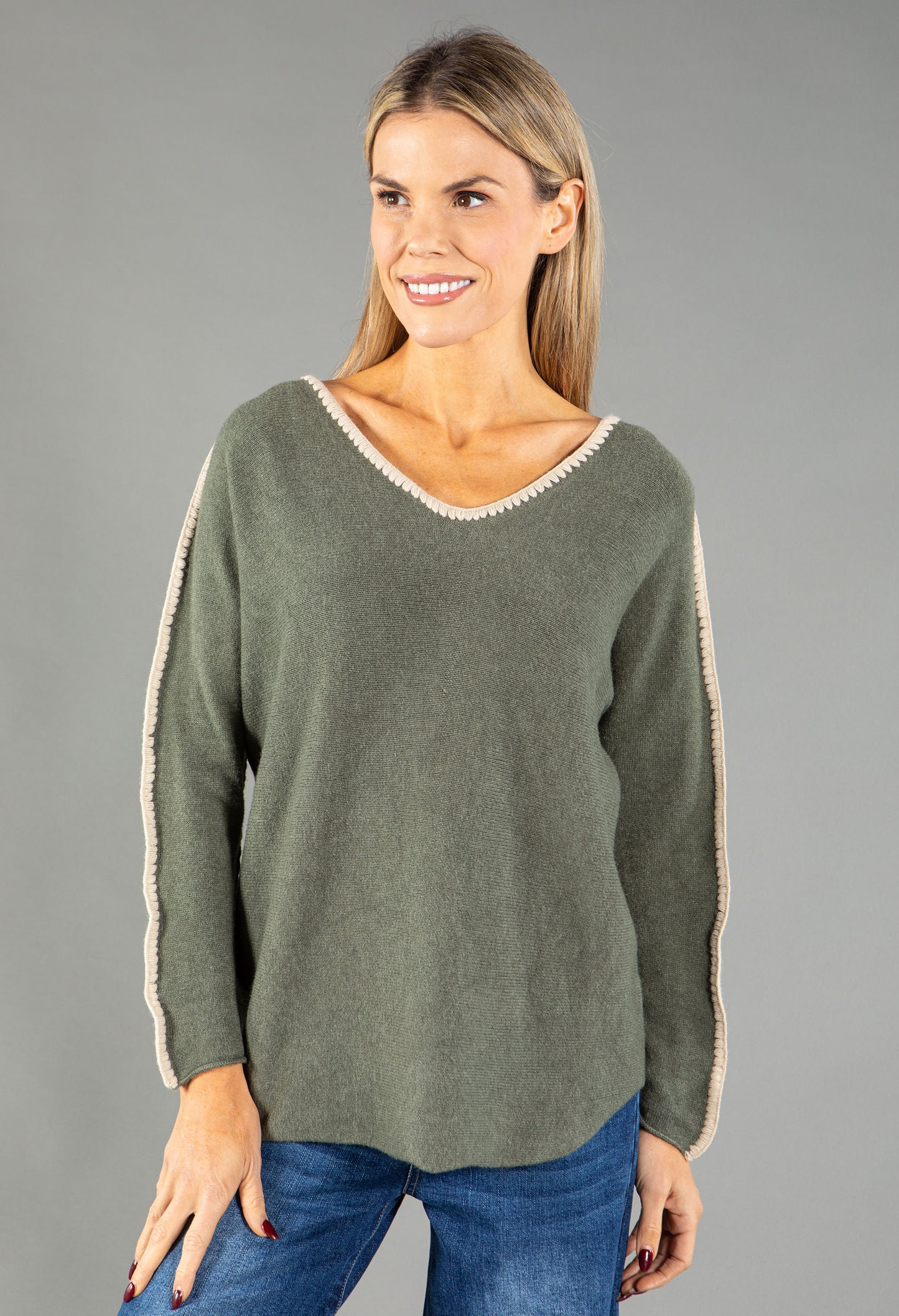 Blanket Stitch Pullover