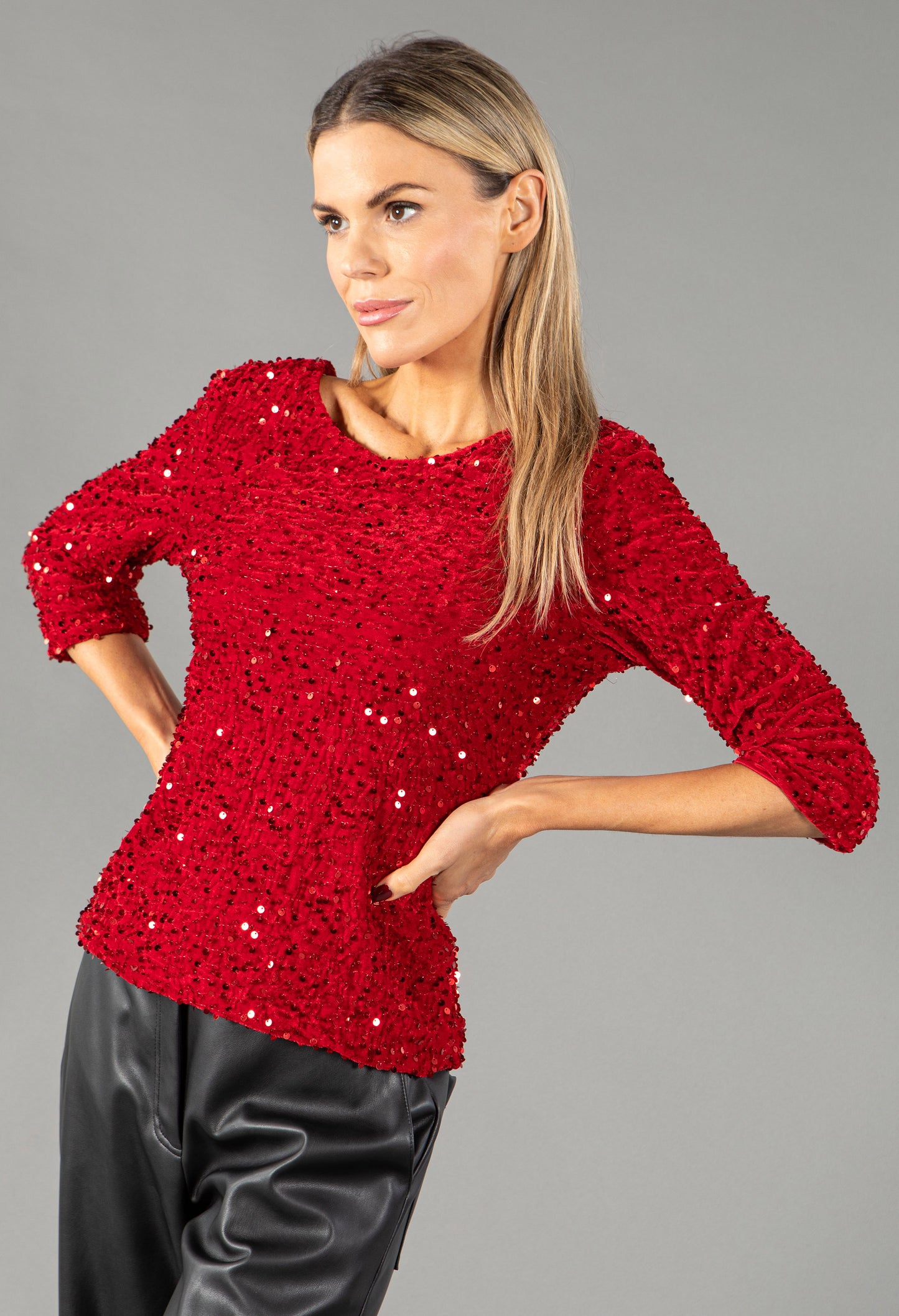 Velvet Sequin Top