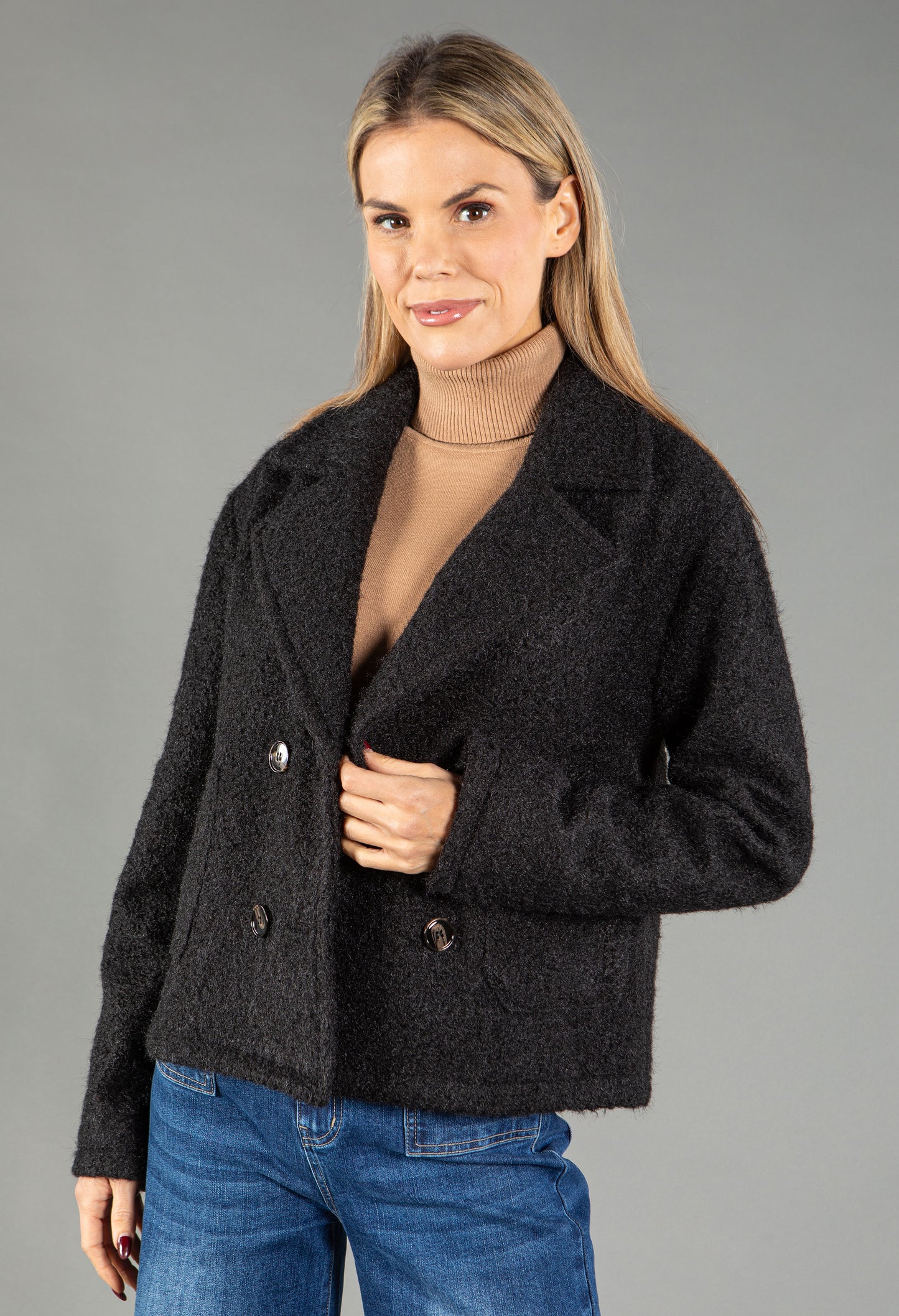 Soft Touch Double Breasted Jacket