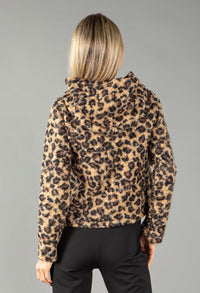 Leopard Print Hooded Jacket