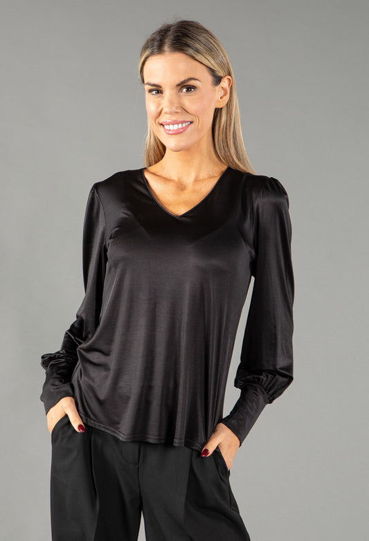 V-Neck Wide Cuff Top