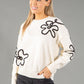 Flower Embroidery Knit Jumper