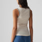 Ribbed jersey tank top ILESSO PREPPY Slim