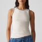 Ribbed jersey tank top ILESSO PREPPY Slim