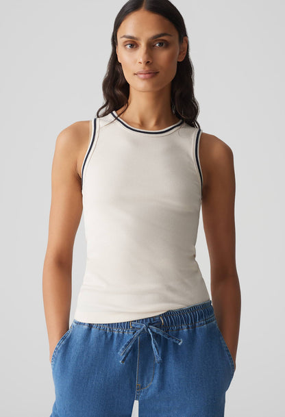 Ribbed jersey tank top ILESSO PREPPY Slim