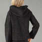 Foiling Detail Zip Up Boucle Jacket