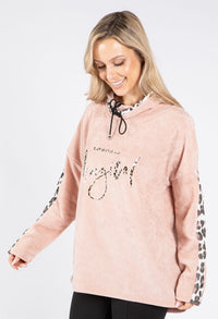 Soft Touch Tie Neck Longline Hoodie