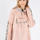 Soft Touch Tie Neck Longline Hoodie