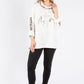 Soft Touch Tie Neck Longline Hoodie