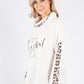 Soft Touch Tie Neck Longline Hoodie