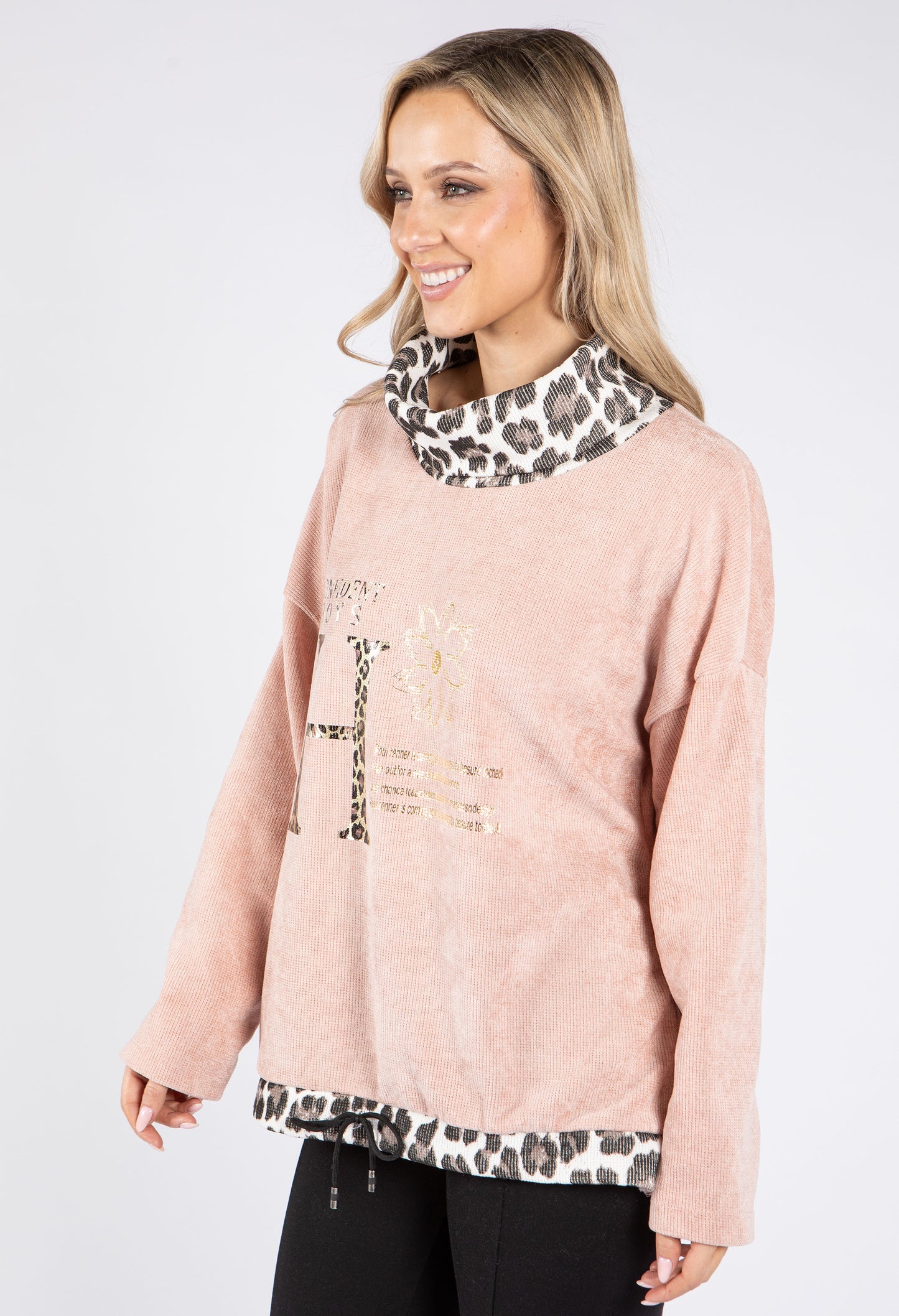 Leo Print Soft Touch Hoodie