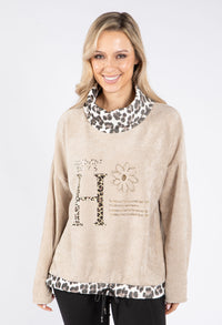 Leo Print Soft Touch Hoodie