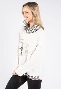 Leo Print Soft Touch Hoodie