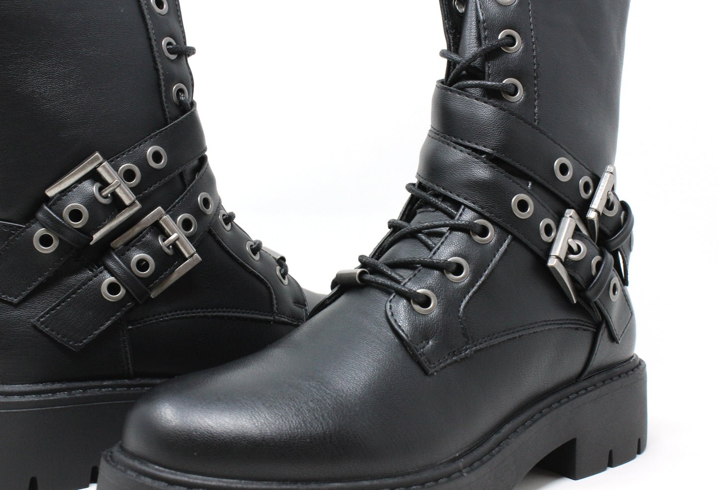 Double Buckle Biker Boot