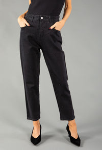 Diamante Detail Tapered Leg Jean