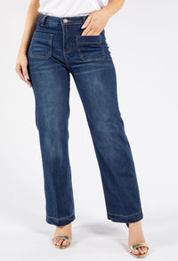 Front Pocket Straight Jeans