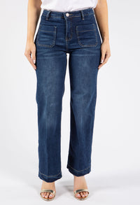 Front Pocket Straight Jeans