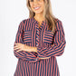 Striped Buttoned Blouse