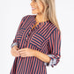 Striped Buttoned Blouse