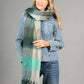 Super Soft Tassel End Check Scarf