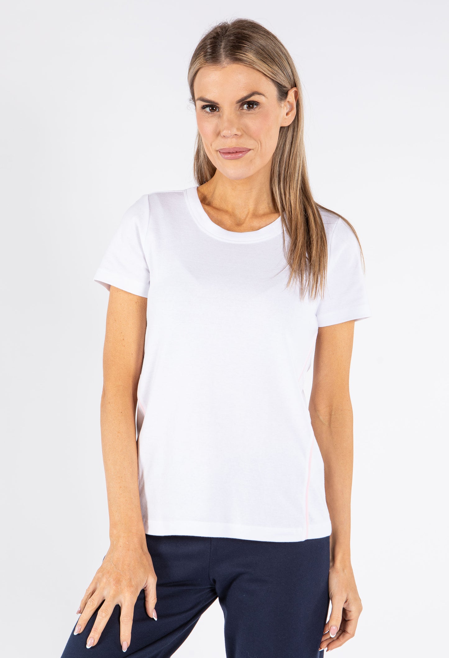 Contrast Side Piping T-Shirt