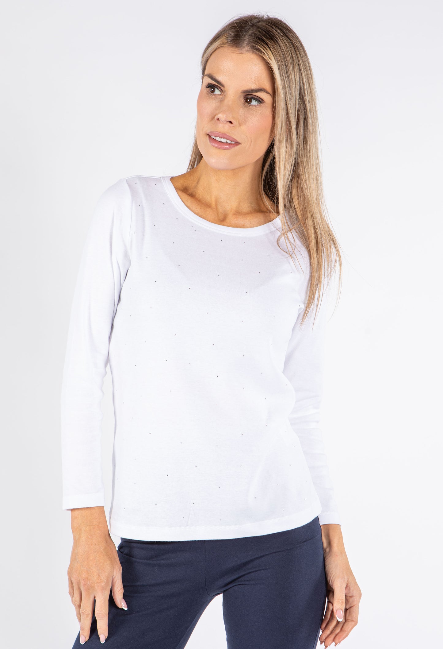 Long Sleeve Diamente Top