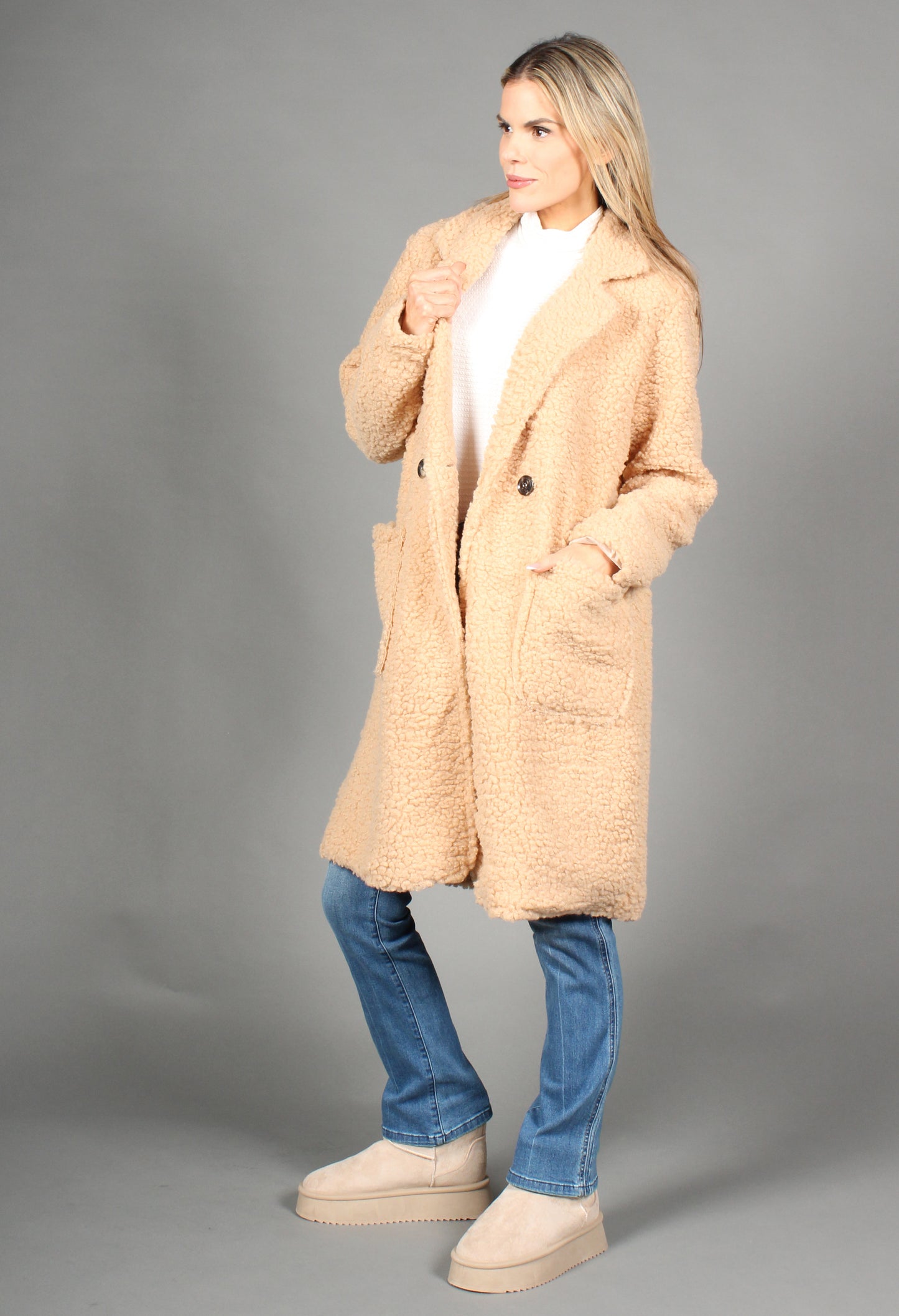 Longline Teddy Coat