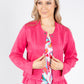 Frill Hem Suedette Jacket