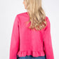 Frill Hem Suedette Jacket