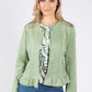 Frill Hem Suedette Jacket