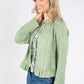 Frill Hem Suedette Jacket