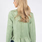 Frill Hem Suedette Jacket