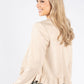 Frill Hem Suedette Jacket