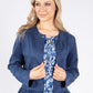 Frill Hem Suedette Jacket