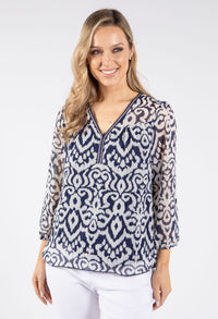 Animal Print Lurex Blouse